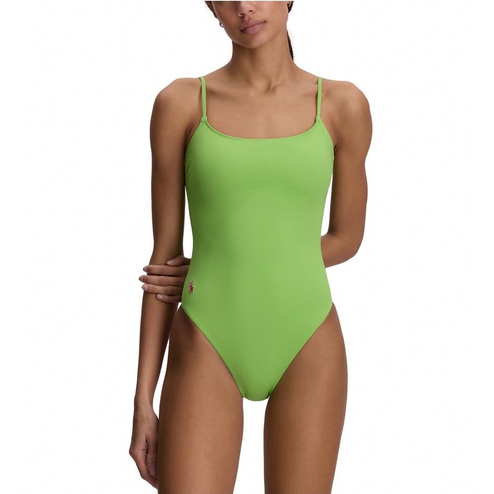 Polo Ralph Lauren Kennedy One Piece Swimsuit Riviera Green Size Medium 5948750